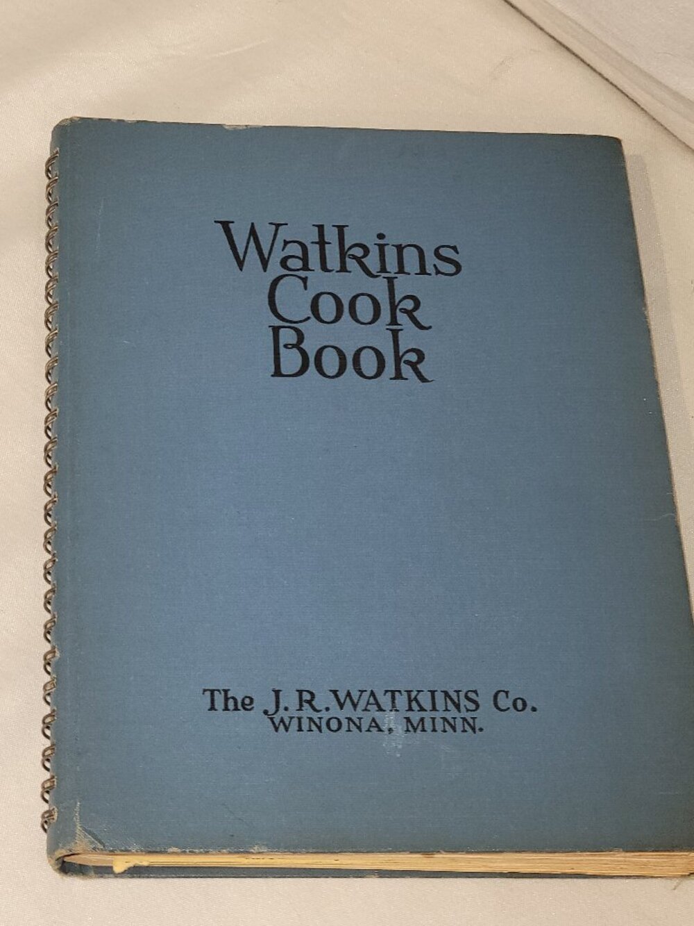 J.R. Watkins Co. 1938 Vintage Cook, Winona Minnesota Recipe.